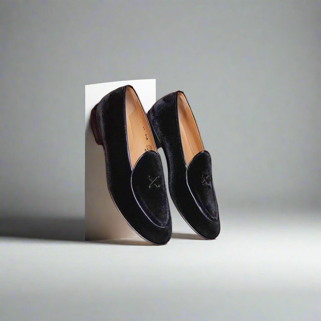 Men's Black Velvet Milano Loafer Del Toro Shoes