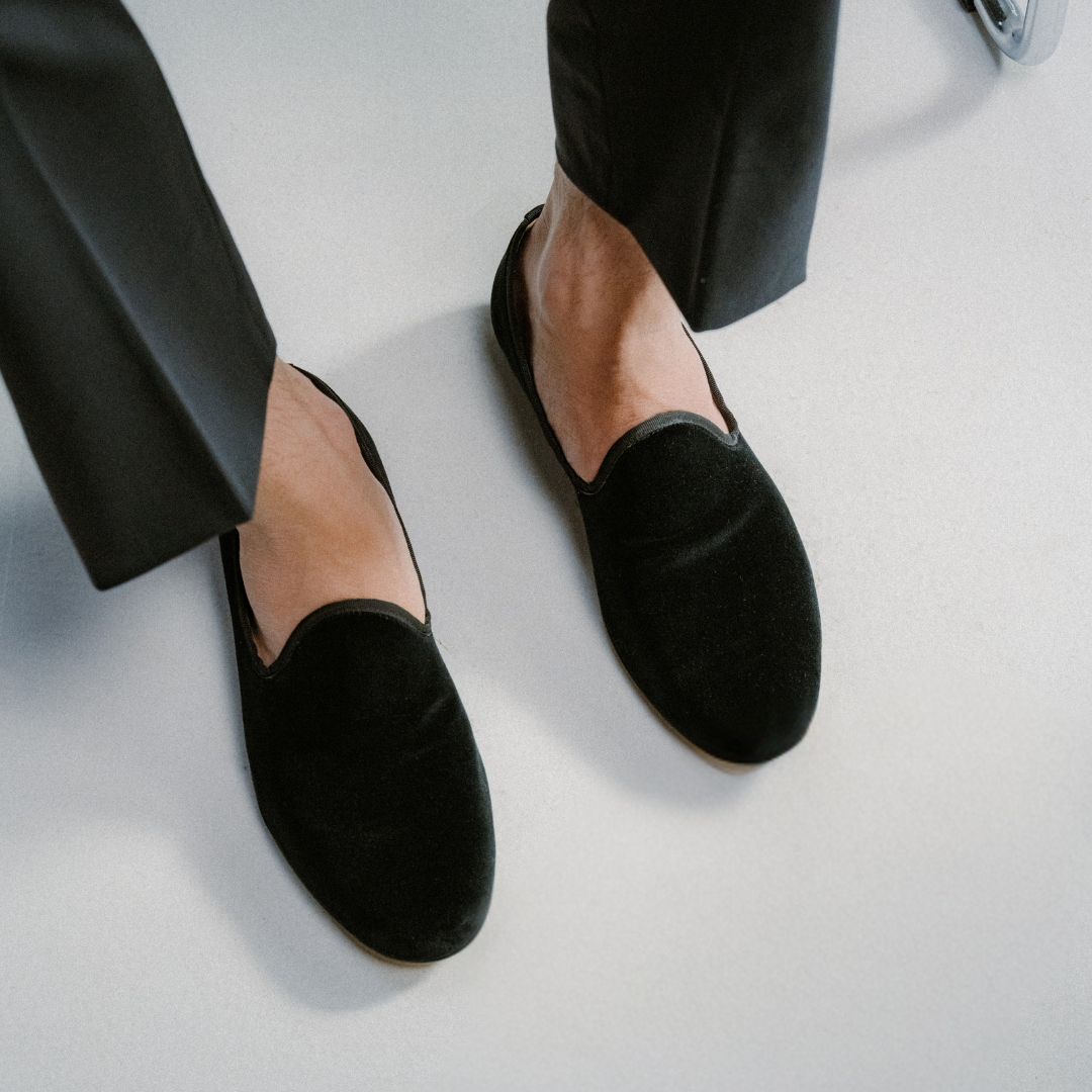 Men's Black Velvet Slipper II Del Toro Shoes