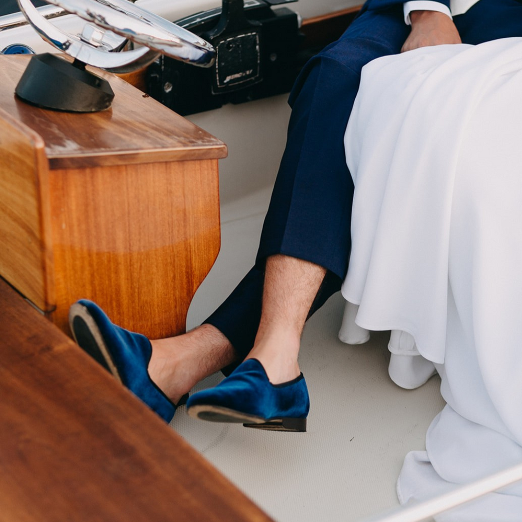 Men's Blue Velvet Slipper II Del Toro Shoes