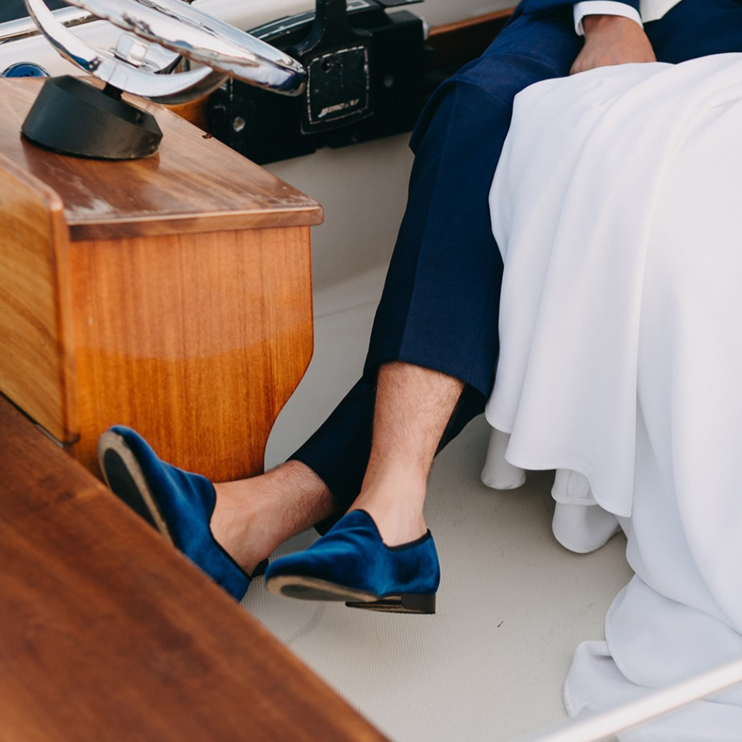 Men's Blue Velvet Slipper II Del Toro Shoes