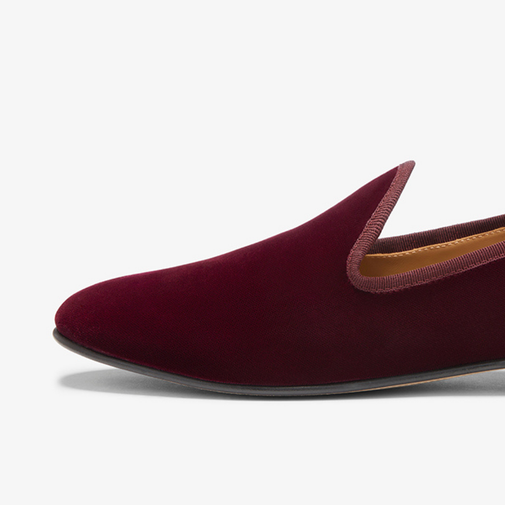 Men's Oxblood Velvet Slipper II Del Toro Shoes