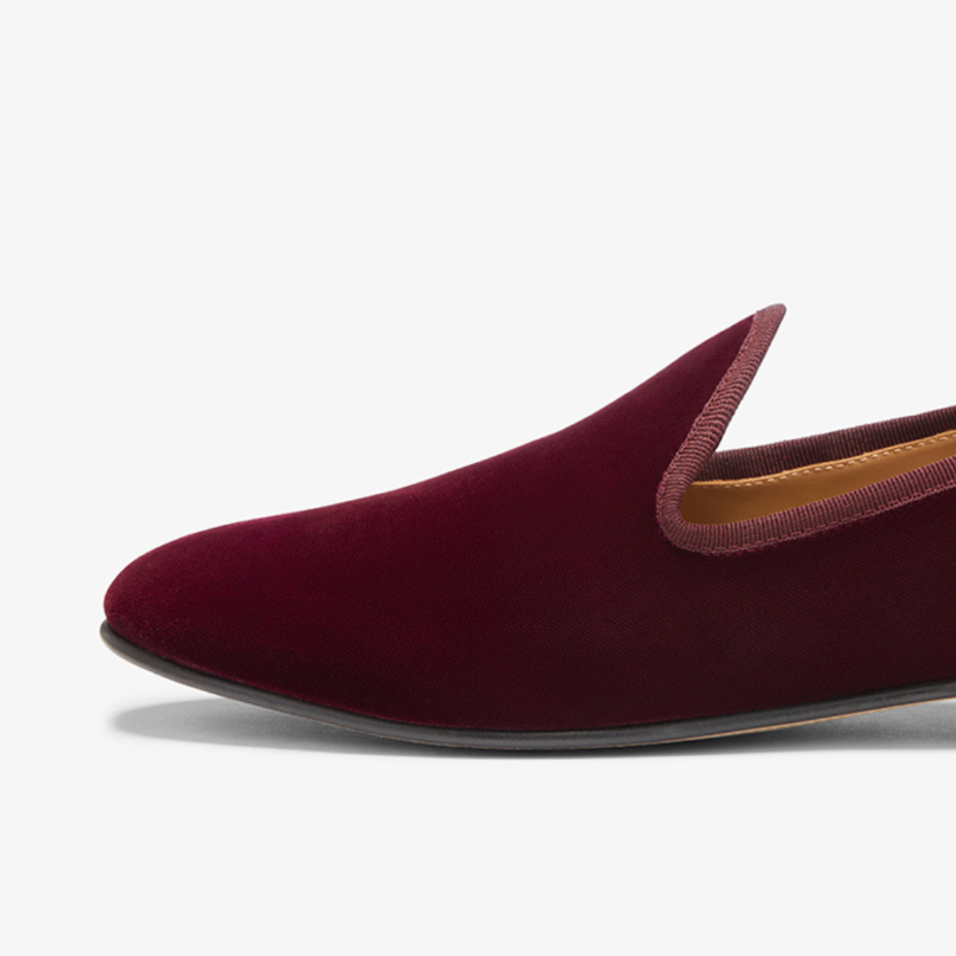 Men's Oxblood Velvet Slipper II Del Toro Shoes