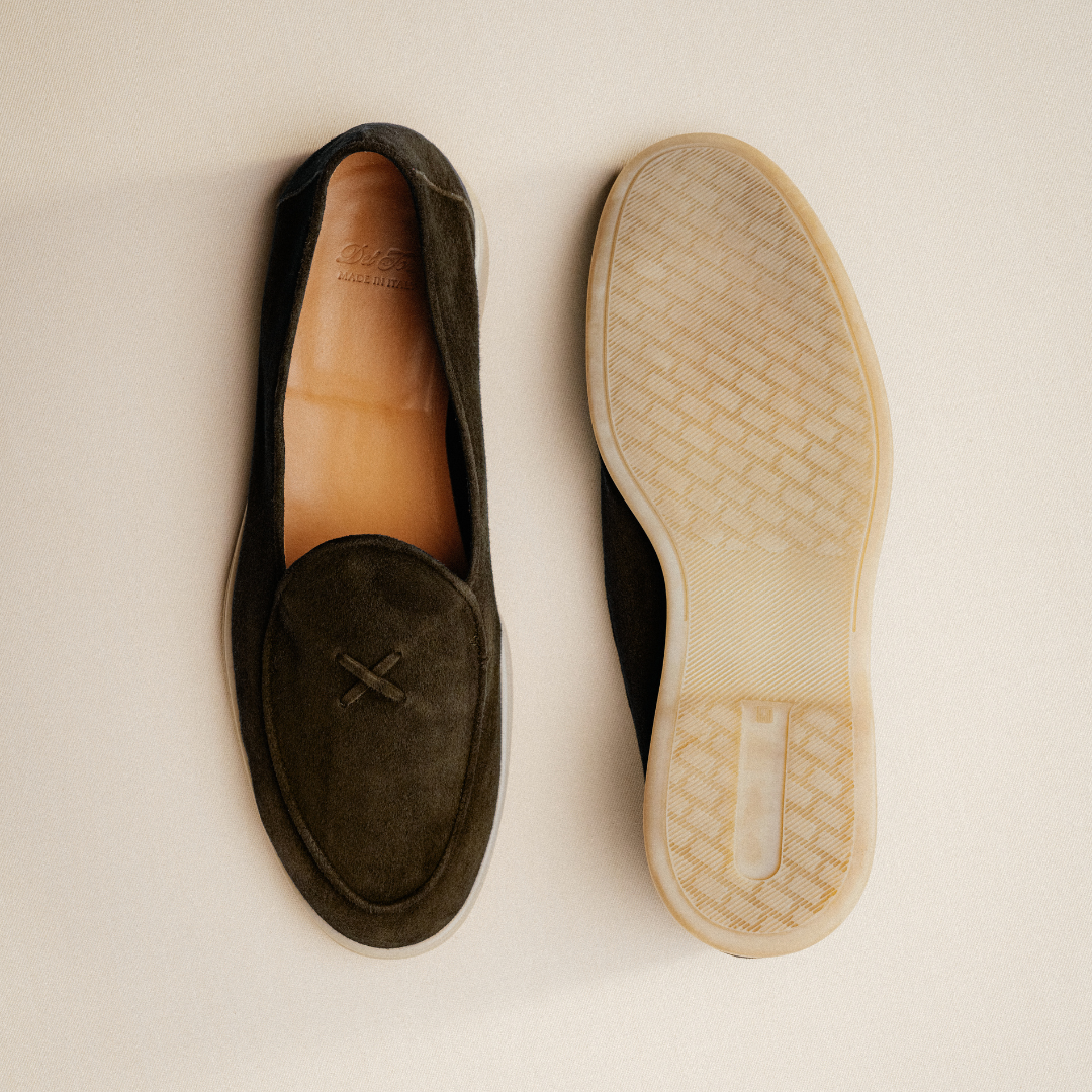 Men's Dark Brown Suede Viaggio Loafer Del Toro Shoes
