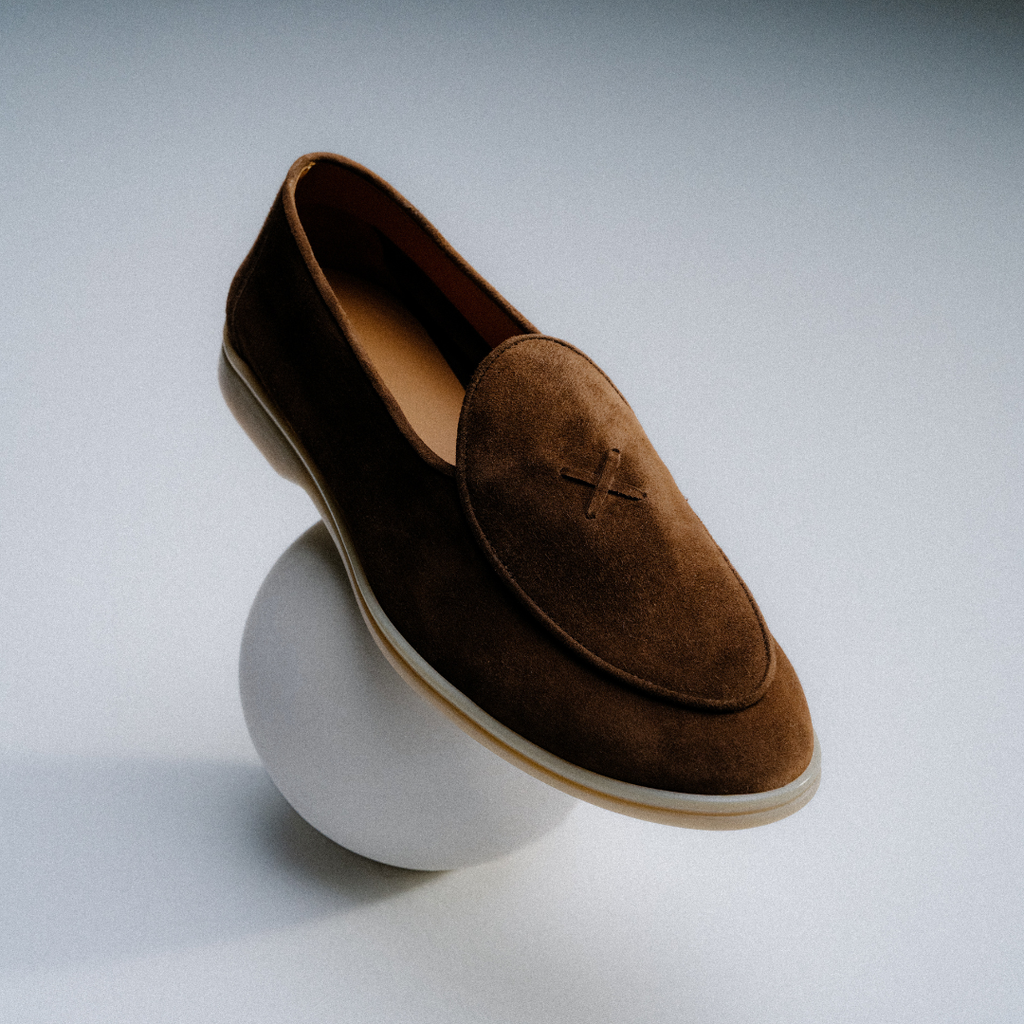Men's Dark Brown Suede Viaggio Loafer Del Toro Shoes