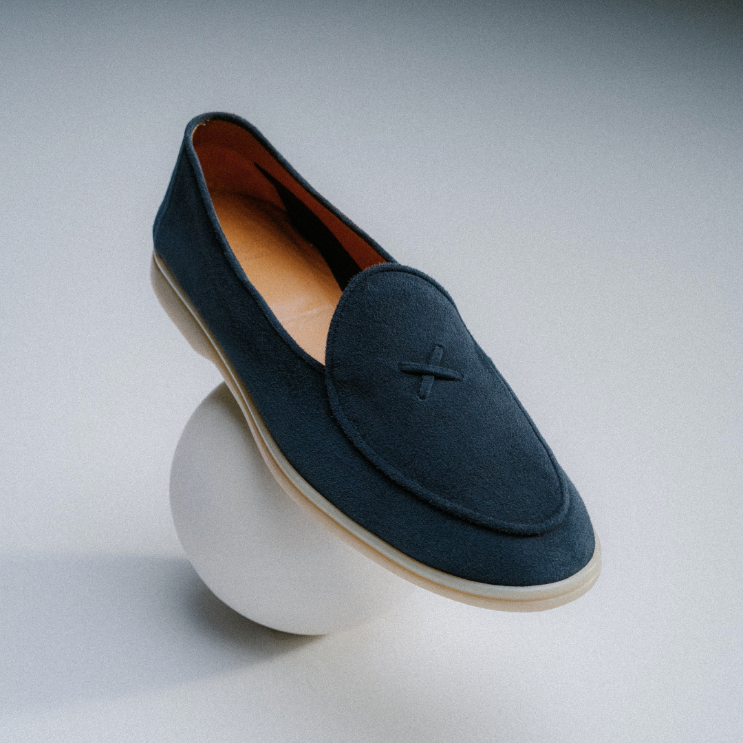 Men's Navy Suede Viaggio Loafer Del Toro Shoes