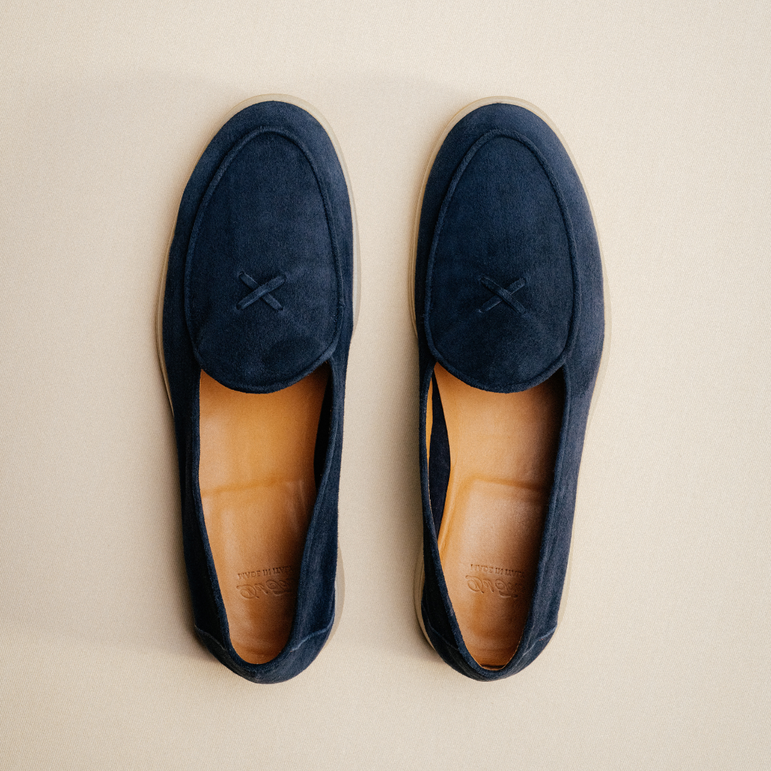 Men's Navy Suede Viaggio Loafer Del Toro Shoes