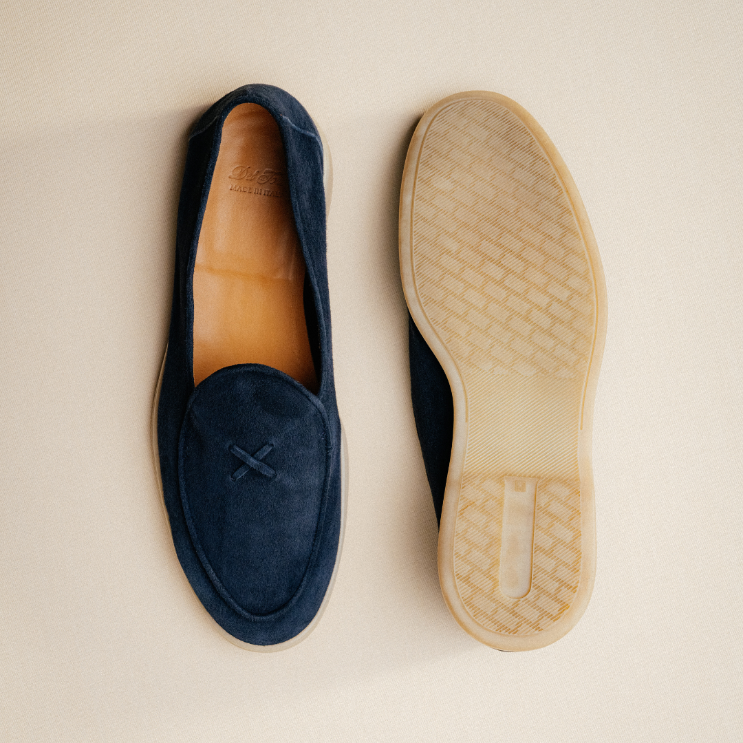 Men's Navy Suede Viaggio Loafer Del Toro Shoes