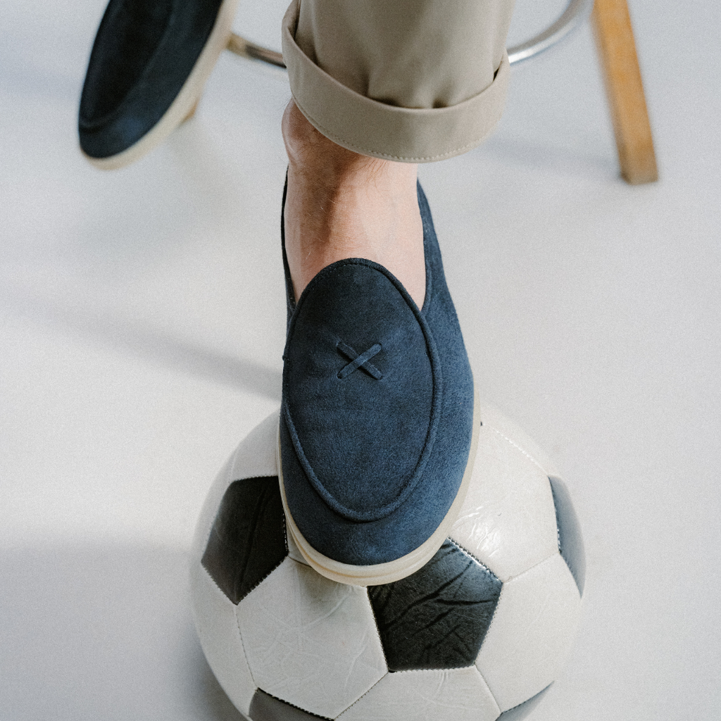 Men's Navy Suede Viaggio Loafer Del Toro Shoes