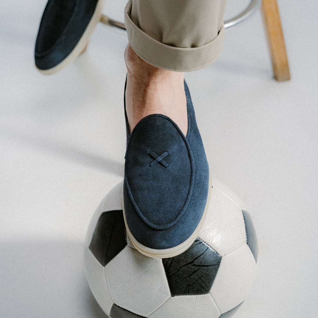 Men's Navy Suede Viaggio Loafer Del Toro Shoes