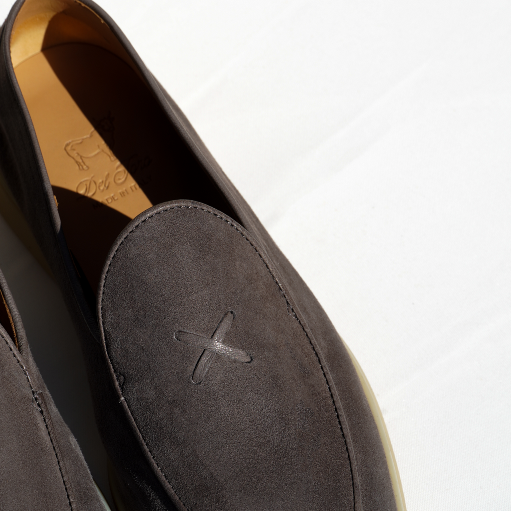 Men's Dark Brown Suede Viaggio Loafer Del Toro Shoes