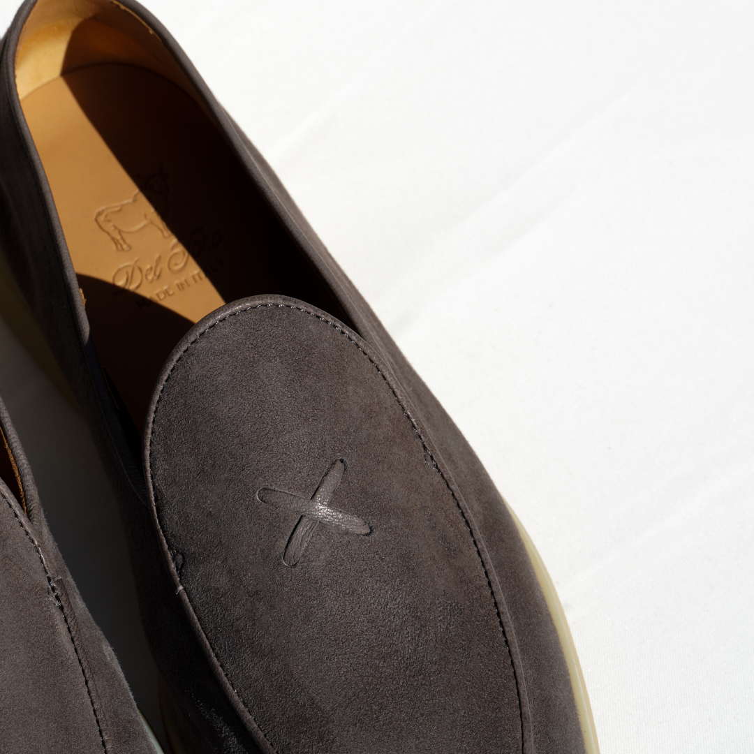 Men's Dark Brown Suede Viaggio Loafer Del Toro Shoes