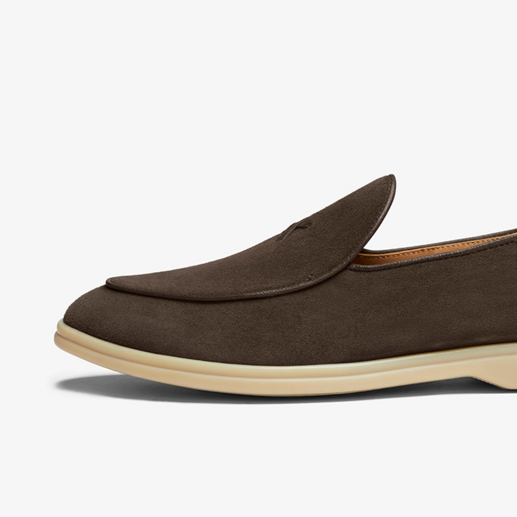 Men's Dark Brown Suede Viaggio Loafer Del Toro Shoes