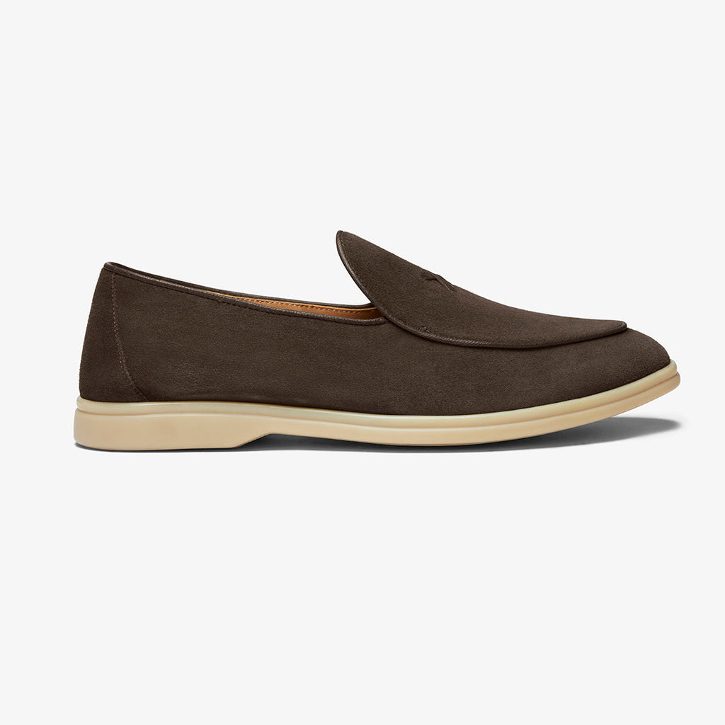 Men's Dark Brown Suede Viaggio Loafer Del Toro Shoes