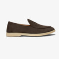 Men's Dark Brown Suede Viaggio Loafer Del Toro Shoes
