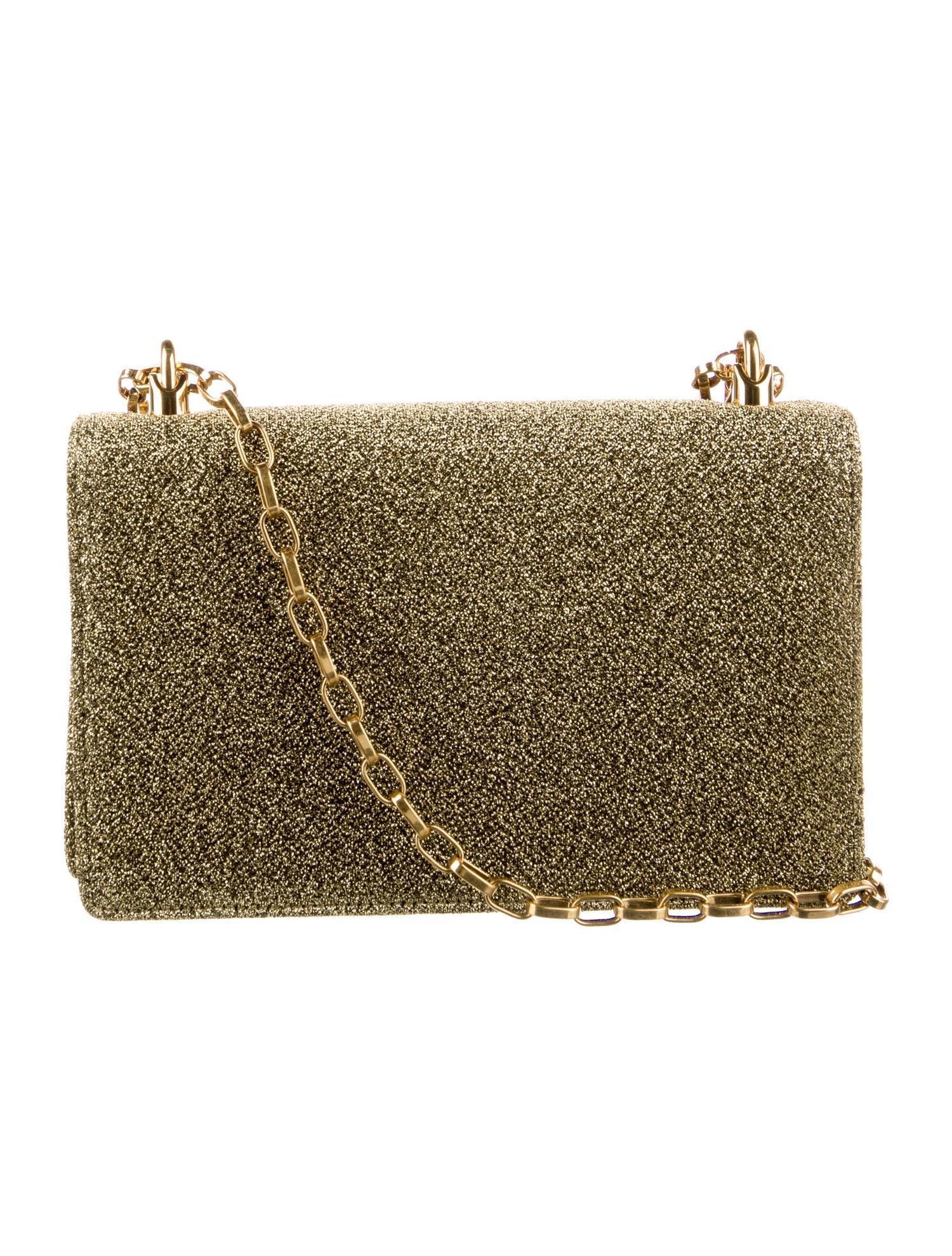 Dolce & Gabbana Girls Baroque Logo Metallic Mini Crossbody Bag Banlieue91