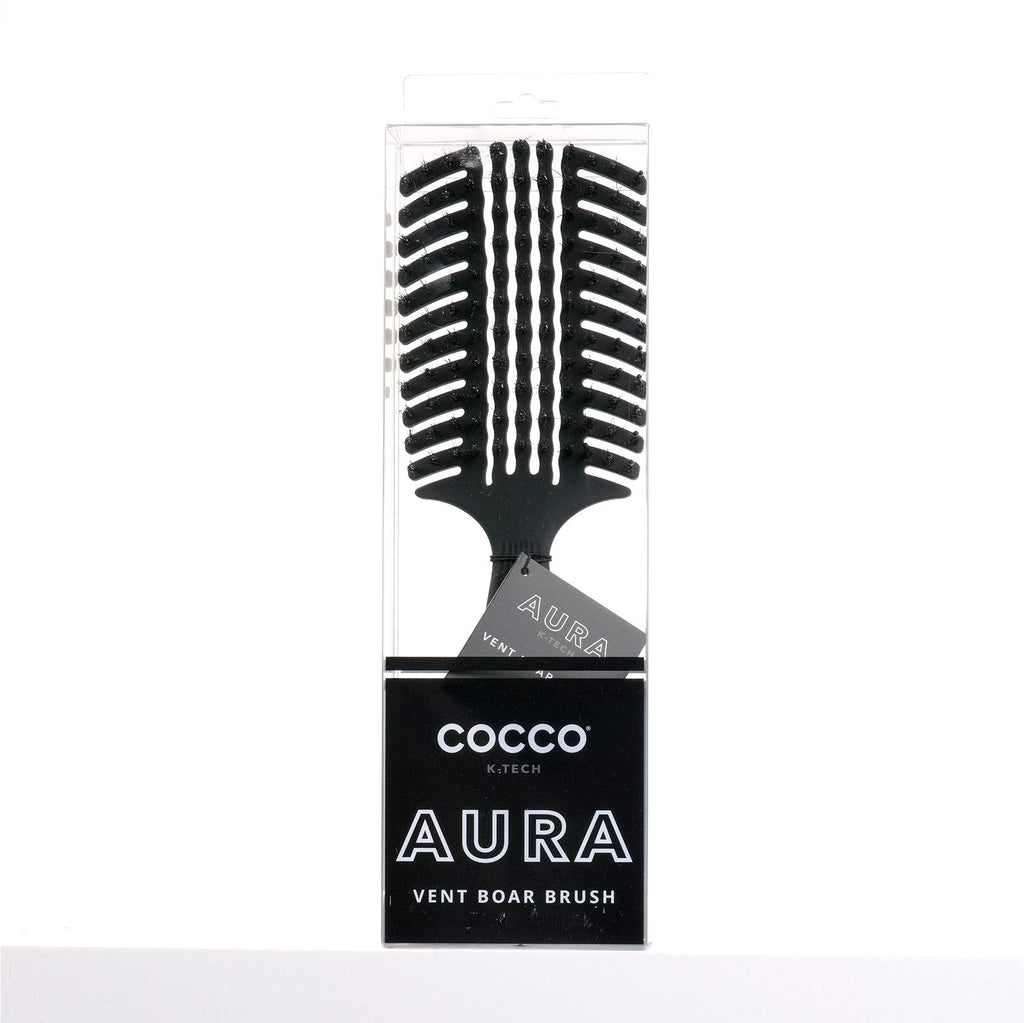 COCCO® Aura Vent Boar Brush (Black)