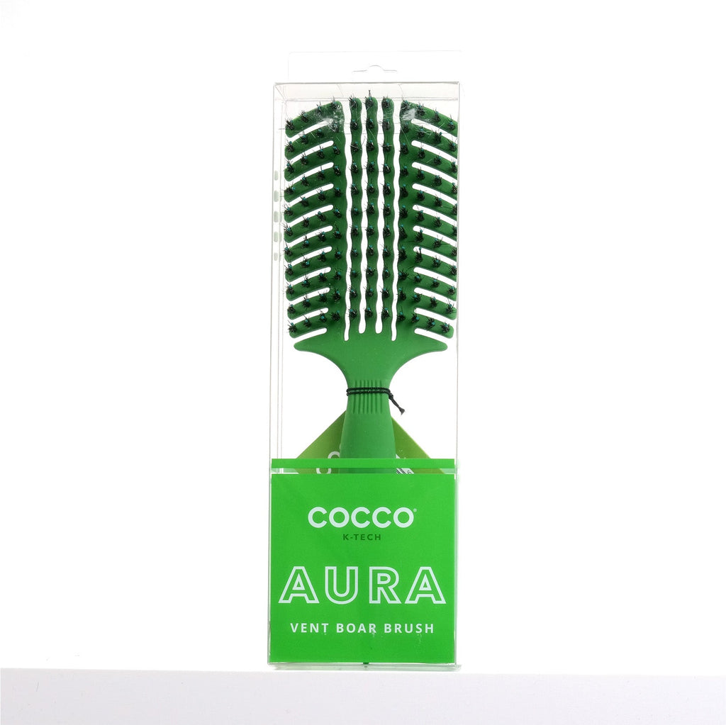 COCCO® Aura Vent Boar Brush (Green)