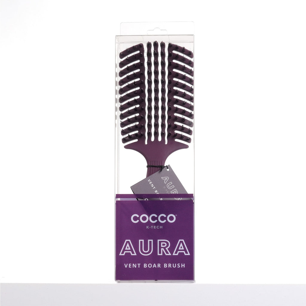 COCCO® Aura Vent Boar Brush (Purple)