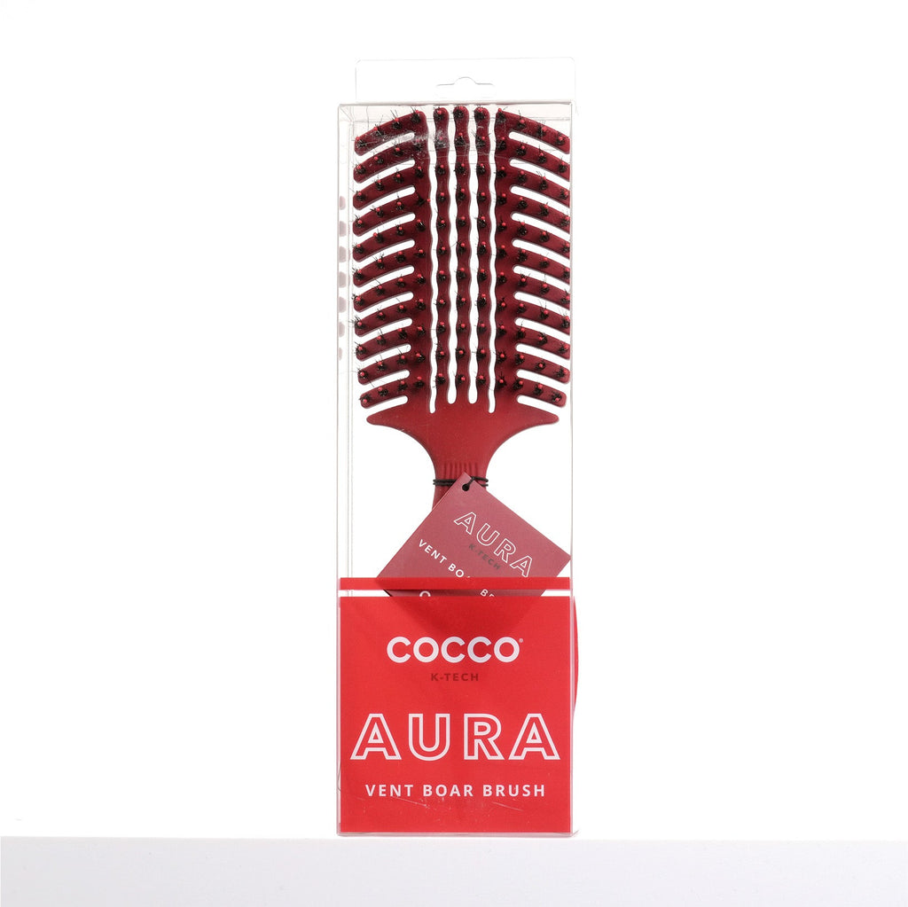 COCCO® Aura Vent Boar Brush (Red)