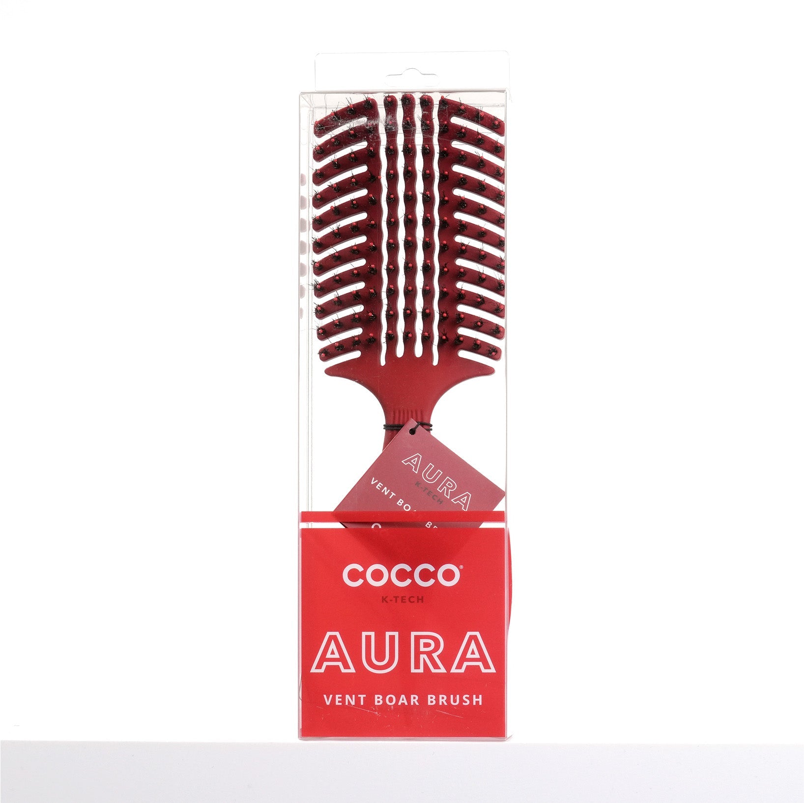 COCCO® Aura Vent Boar Brush (Red)