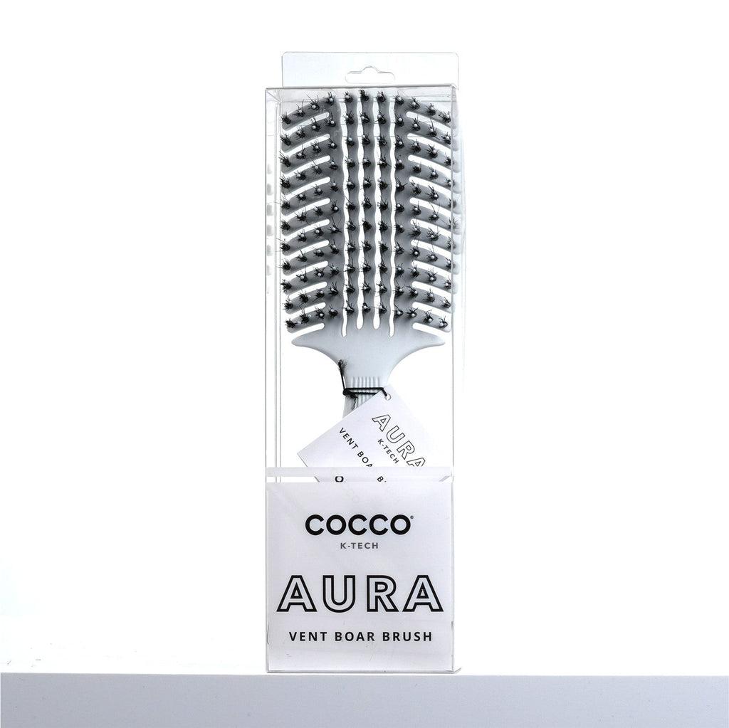 COCCO® Aura Vent Boar Brush (White)