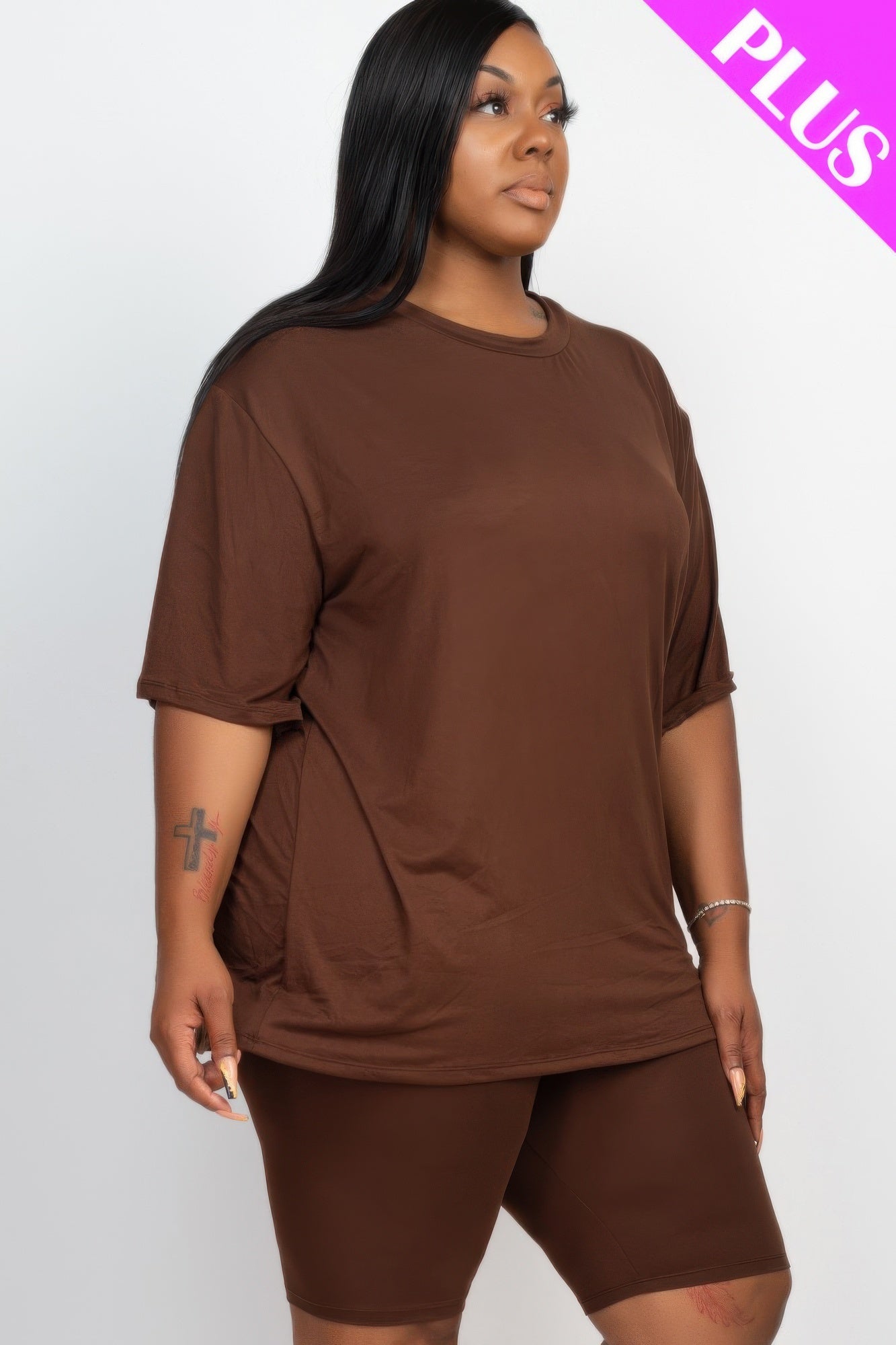 Loose Fit Top & Biker Shorts Set