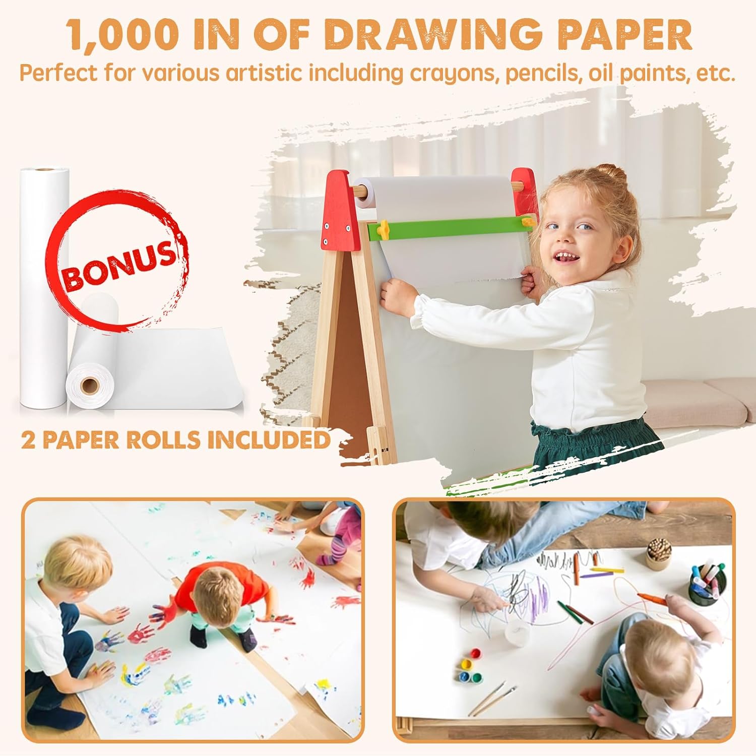 Tiny Land® 3-in-1 Art Easel for Kids Tiny Land INC