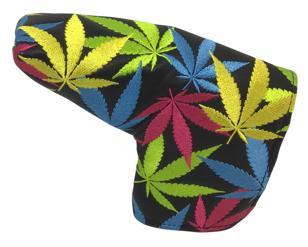 Weed All-Over Embroidered Putter Cover - Blade by ReadyGOLF