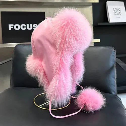 Women’s Real Fox Fur Hat BLAKESTORE-NG