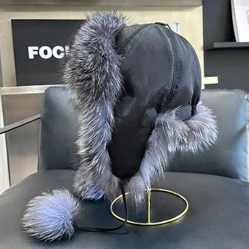 Women’s Real Fox Fur Hat BLAKESTORE-NG