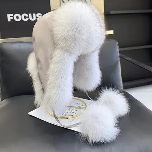 Women’s Real Fox Fur Hat BLAKESTORE-NG