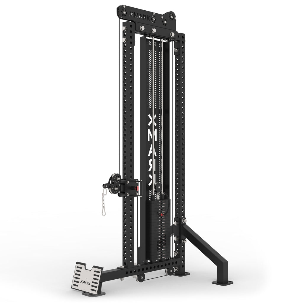 Commercial Single-Stack Functional Trainer, Low Row, Cable Attachments XMARK