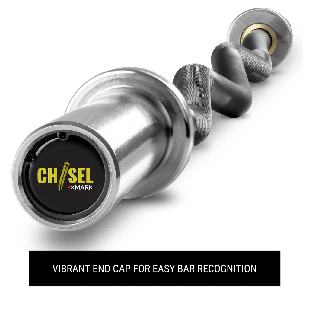 Chisel Olympic EZ Curl Barbell, 47 inches