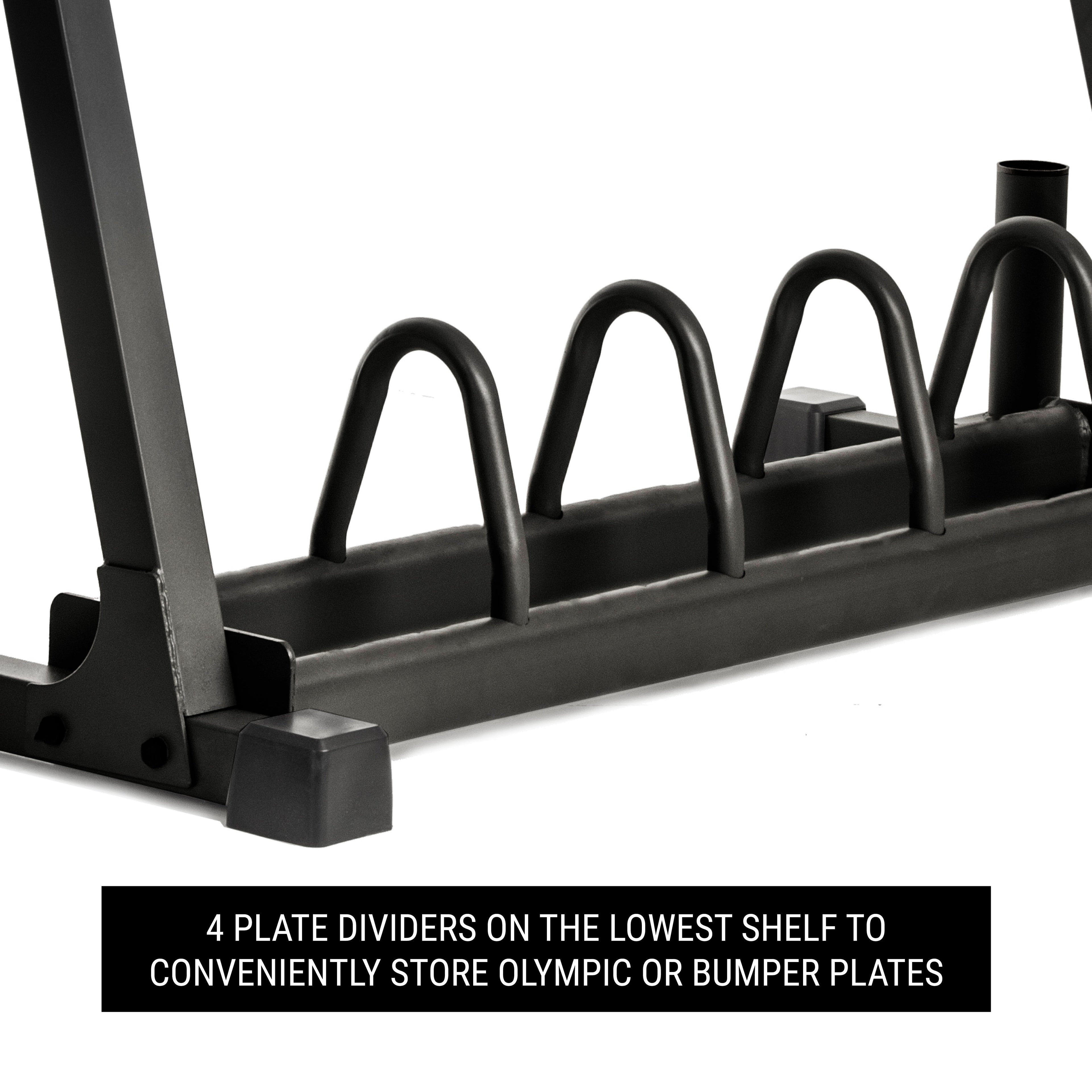 All-In-One Storage Solution, Dumbbells, Weight Plates and Barbells
