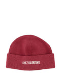 VALENTINO GARAVANI Ribbed Knit Cotton and Wool Beanie with Folded Cuff - Men's