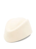 VALENTINO GARAVANI Men's Flat Crown Wool Hat with Gold-Tone Logo