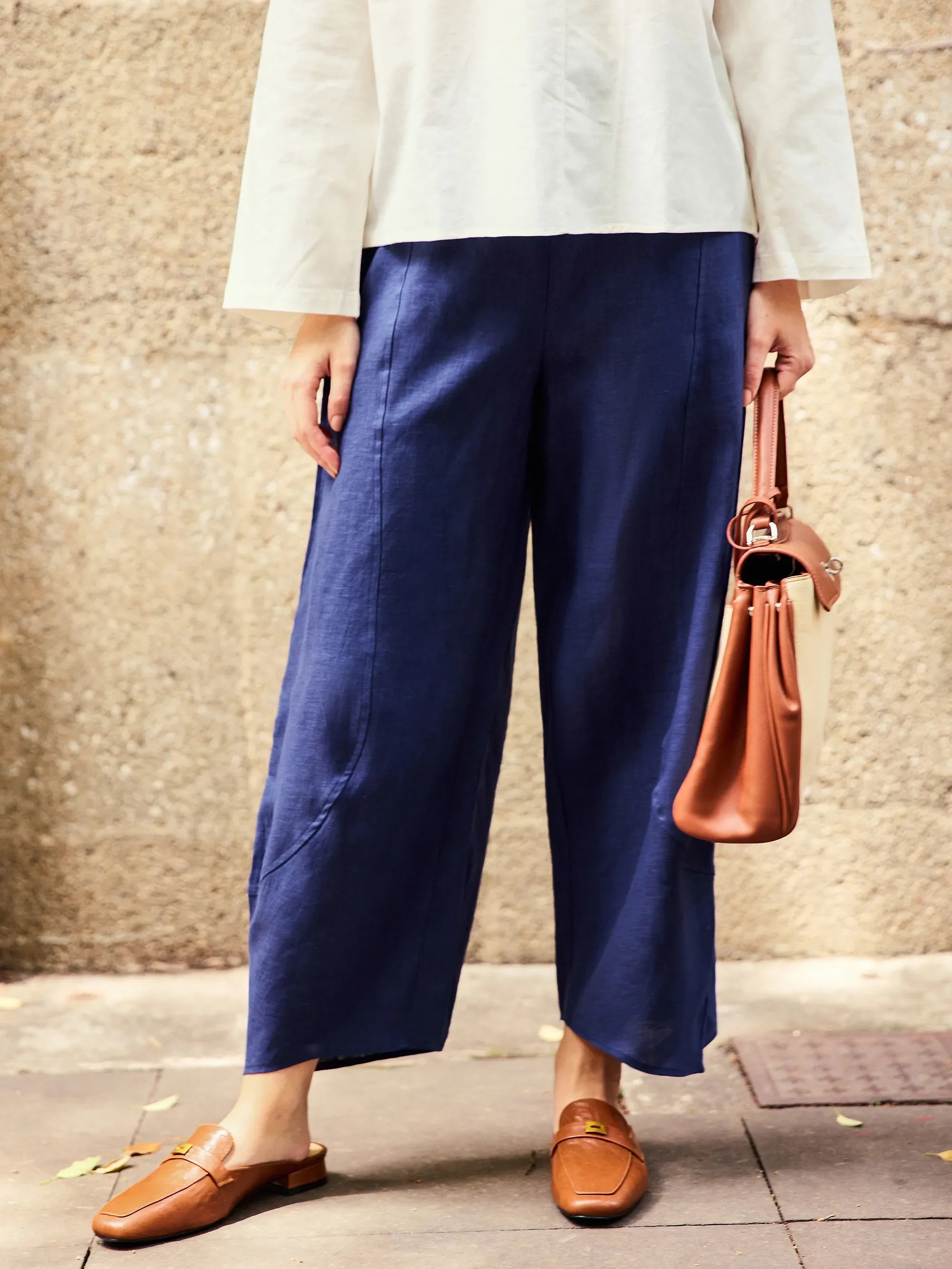 100% Linen Classic Ankle Pants ZOE LINTICO
