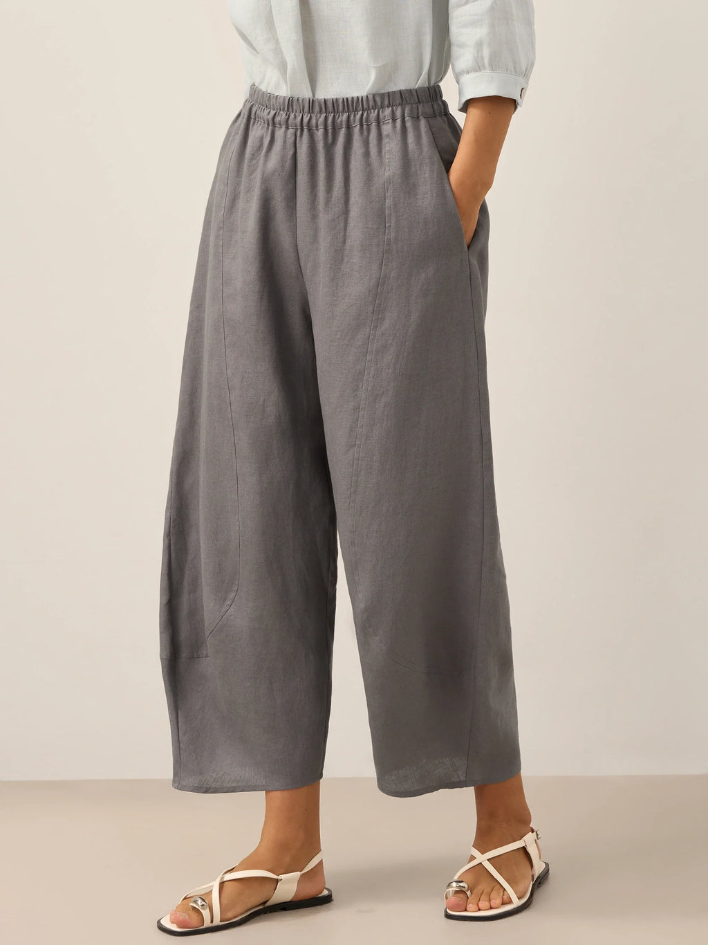100% Linen Classic Ankle Pants ZOE LINTICO