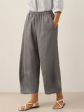 100% Linen Classic Ankle Pants ZOE LINTICO