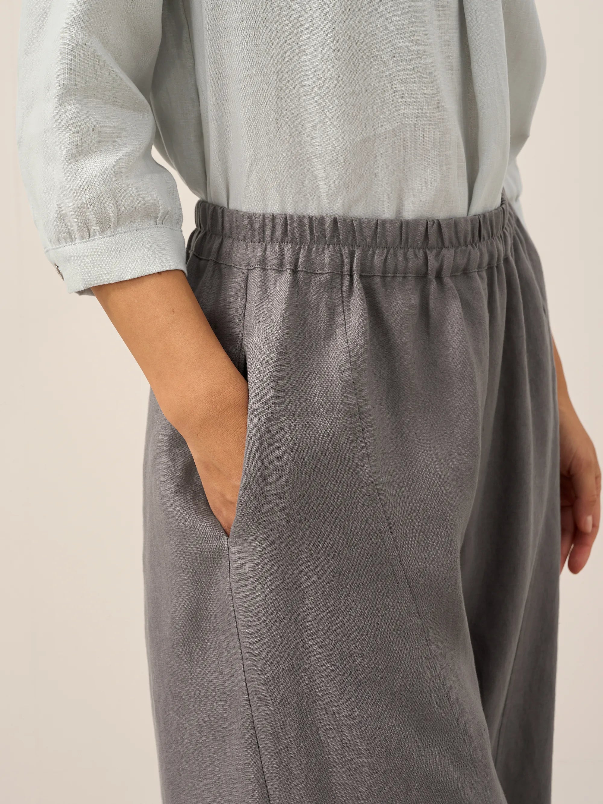 100% Linen Classic Ankle Pants ZOE LINTICO
