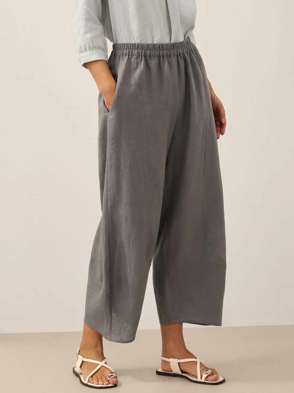 100% Linen Classic Ankle Pants ZOE LINTICO