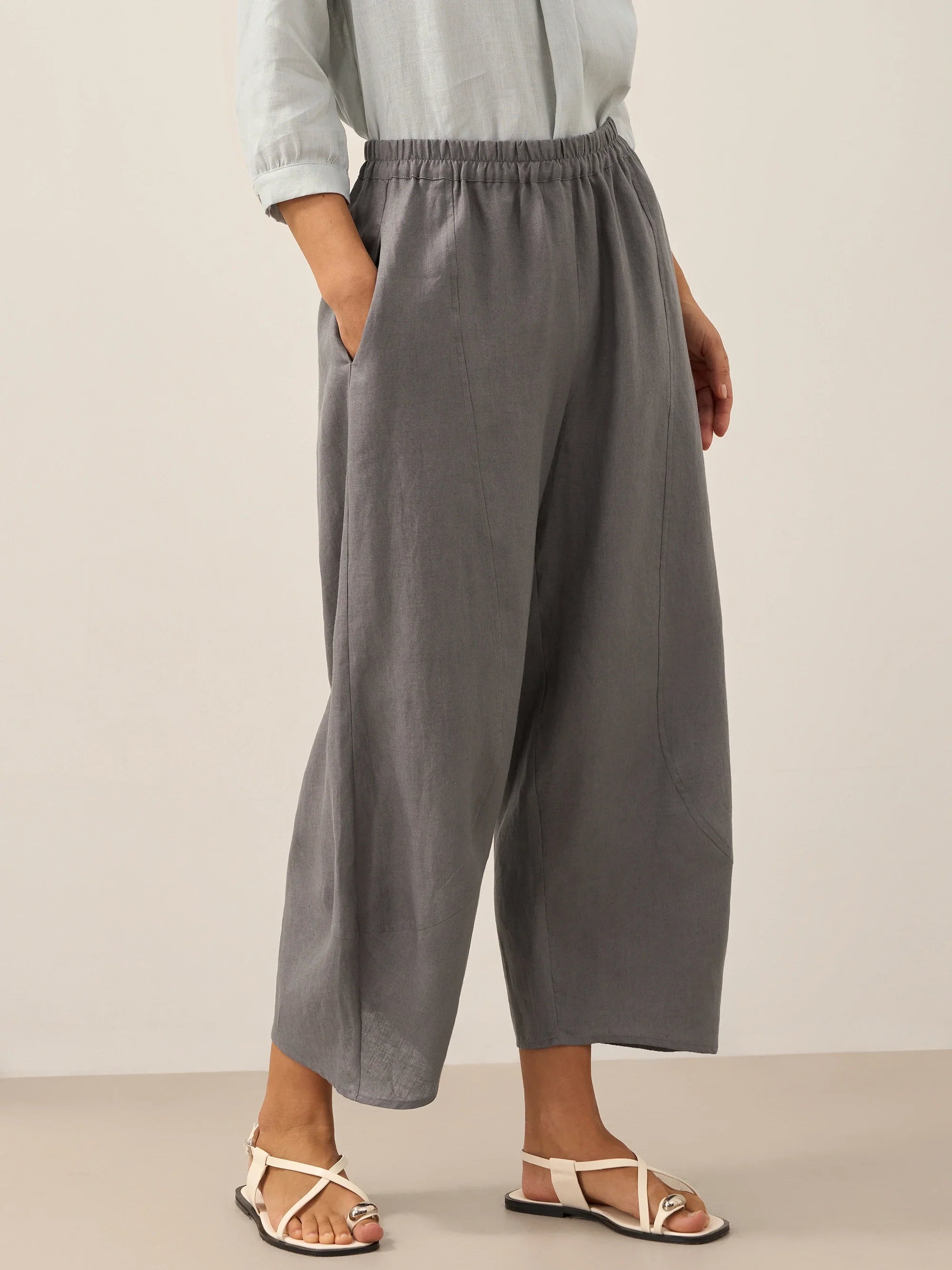 100% Linen Classic Ankle Pants ZOE LINTICO
