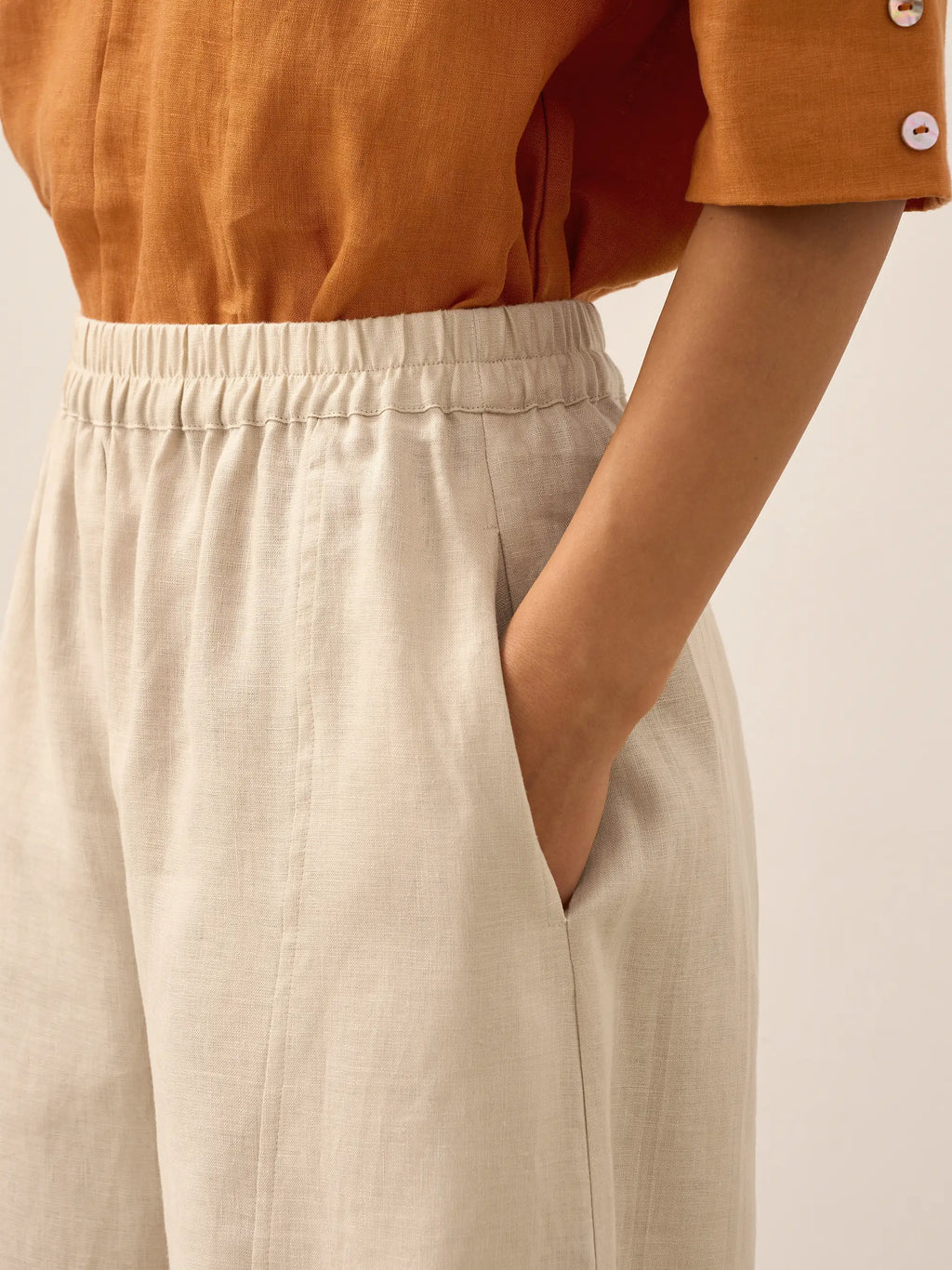 100% Linen Classic Ankle Pants ZOE LINTICO