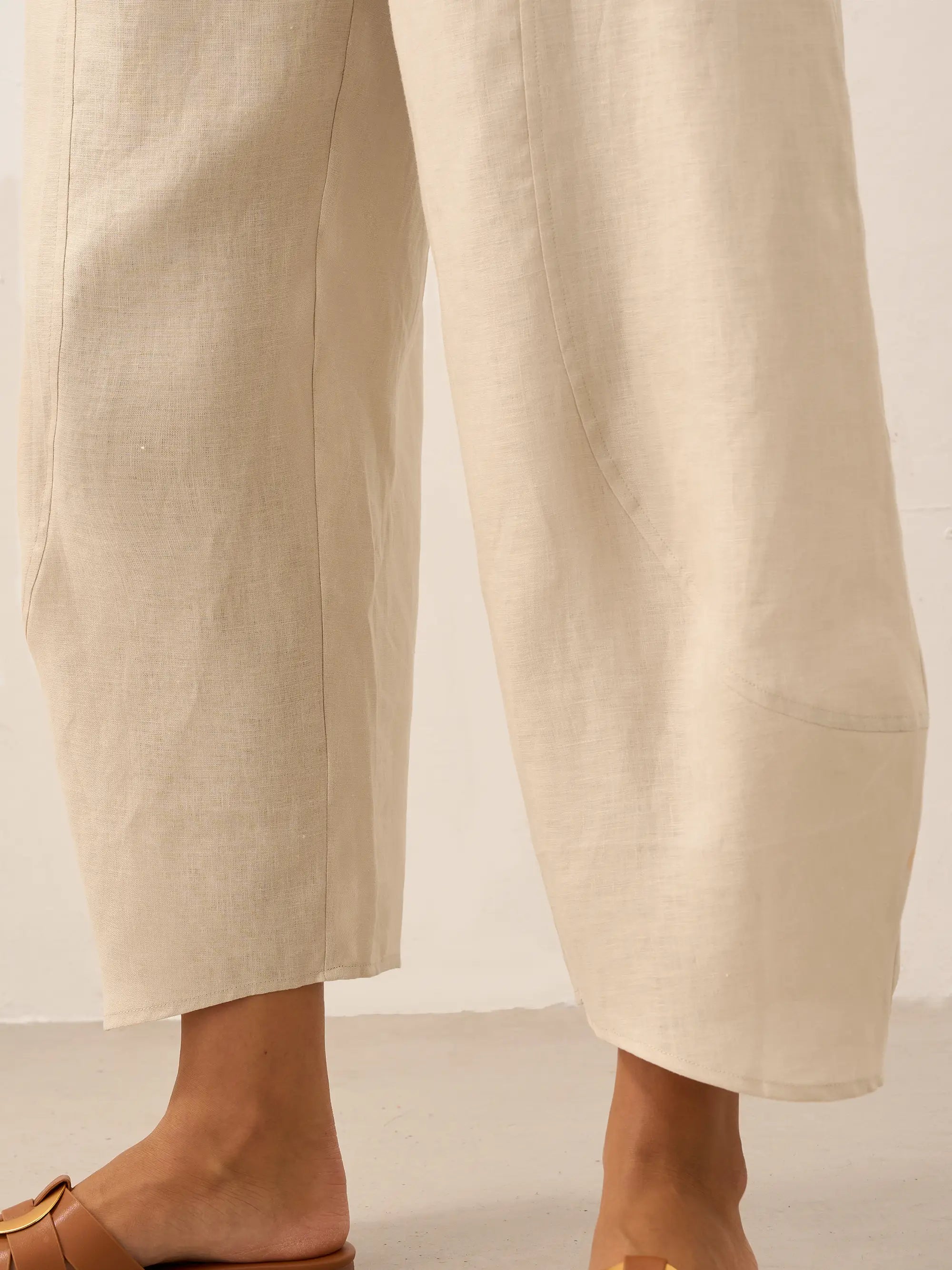 100% Linen Classic Ankle Pants ZOE LINTICO