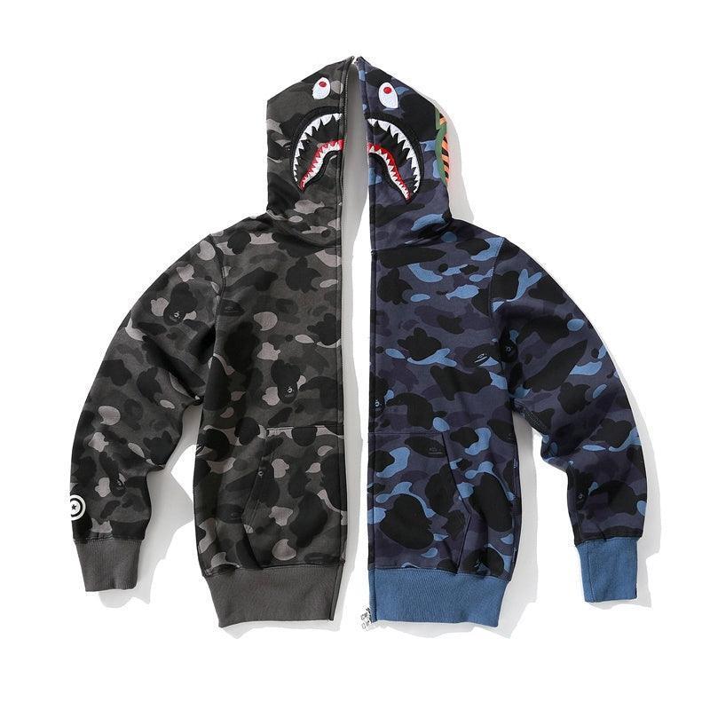 APE Color Camo Crazy Shark Full Zip Hoodie A Bathing Ape Banlieue91