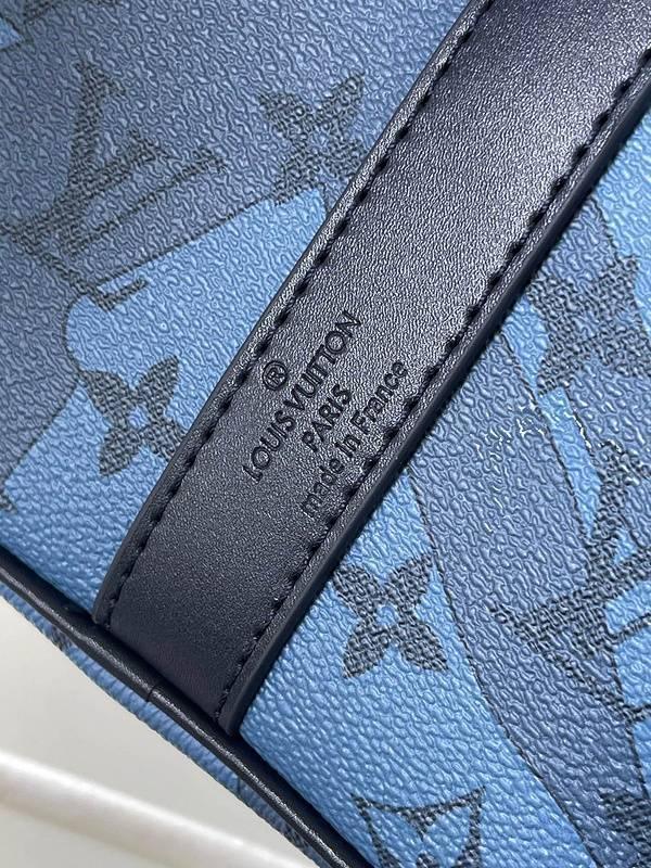 Louis Vuitton Speedy Bandoulière 35 Blue Canvas Handbag Banlieue91