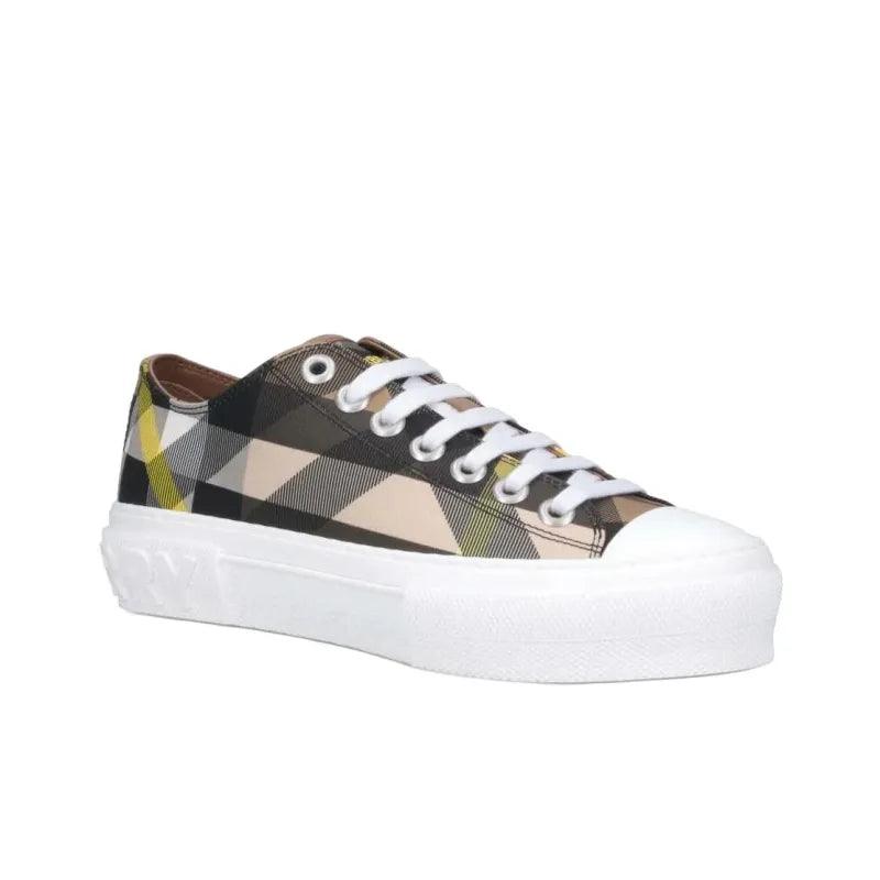 Burberry Exaggerated Check Cotton Sneakers Wheat Banlieue91