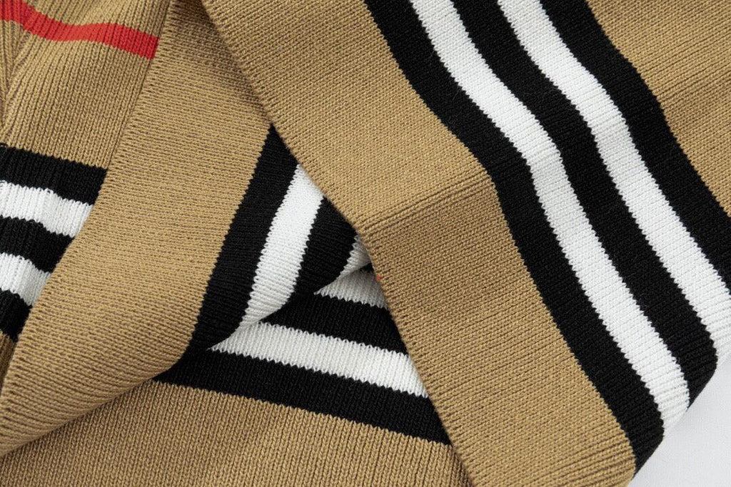 Burberry Men's Striped Cotton Knit Basketball Shorts 'Beige' Banlieue91