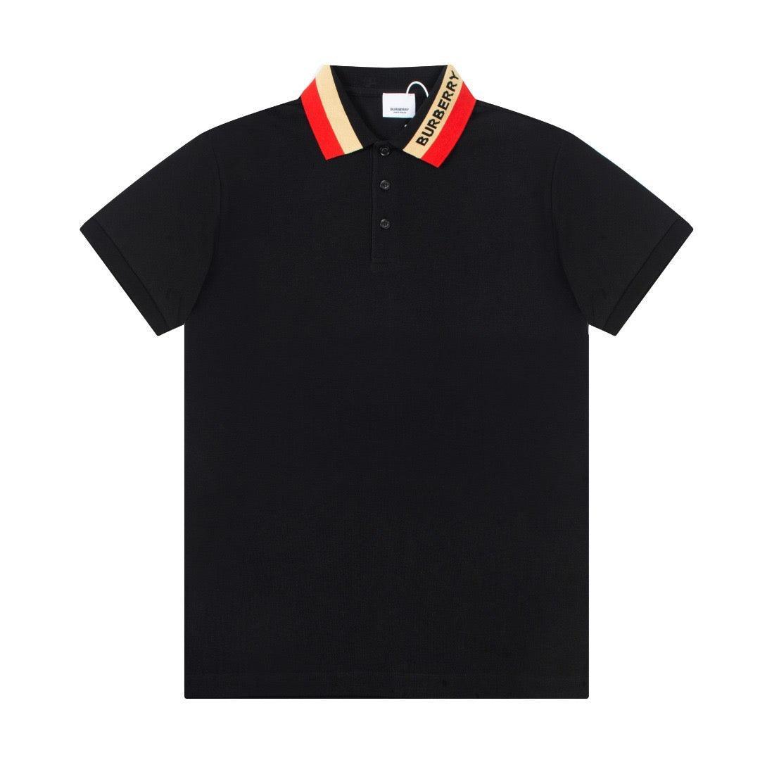Burberry Black T-Shirt With Collar Banlieue91