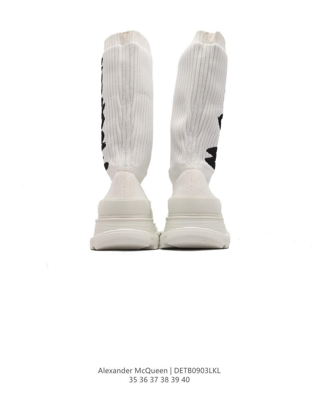 Alexander McQueen Graffiti Knit Tread Slick Boot